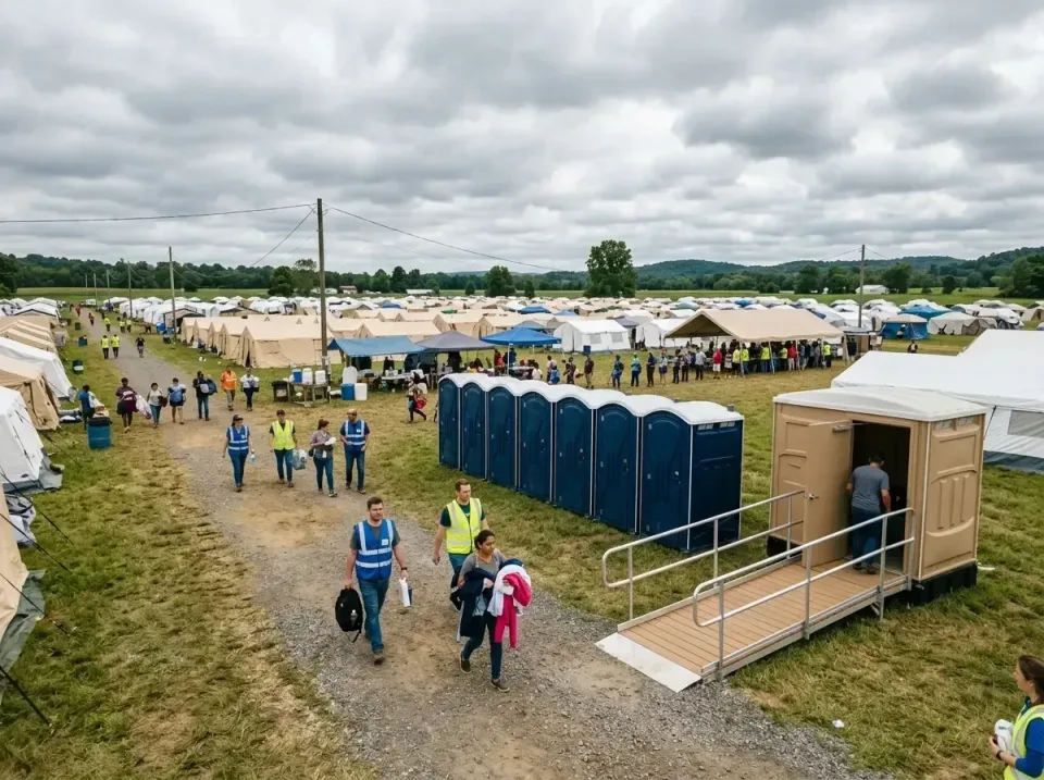 disaster-relief-camp-restrooms-010 — frequently asked questions, Dumpster & Portable Bathrooms Rental in Halls, TN